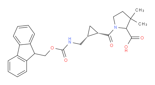 rac-1-[(1R,2S)-2-[({[(9H-fluoren-9-yl)methoxy]carbonyl}amino)methyl]cyclopropanecarbonyl]-3,3-dimethylpyrrolidine-2-carboxylic acid