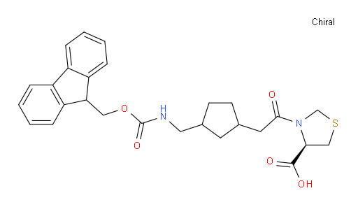 (4R)-3-(2-{3-[({[(9H-fluoren-9-yl)methoxy]carbonyl}amino)methyl]cyclopentyl}acetyl)-1,3-thiazolidine-4-carboxylic acid
