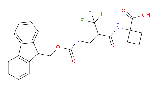 1-{2-[({[(9H-fluoren-9-yl)methoxy]carbonyl}amino)methyl]-3,3,3-trifluoropropanamido}cyclobutane-1-carboxylic acid