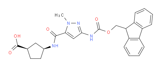 rac-(1R,3S)-3-[3-({[(9H-fluoren-9-yl)methoxy]carbonyl}amino)-1-methyl-1H-pyrazole-5-amido]cyclopentane-1-carboxylic acid