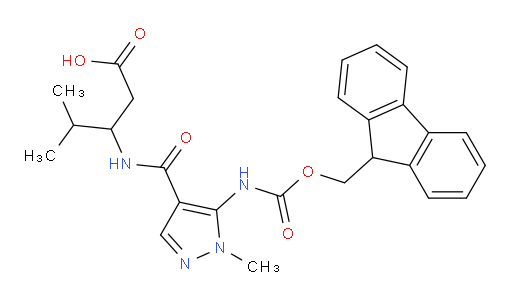 3-{[5-({[(9H-fluoren-9-yl)methoxy]carbonyl}amino)-1-methyl-1H-pyrazol-4-yl]formamido}-4-methylpentanoic acid