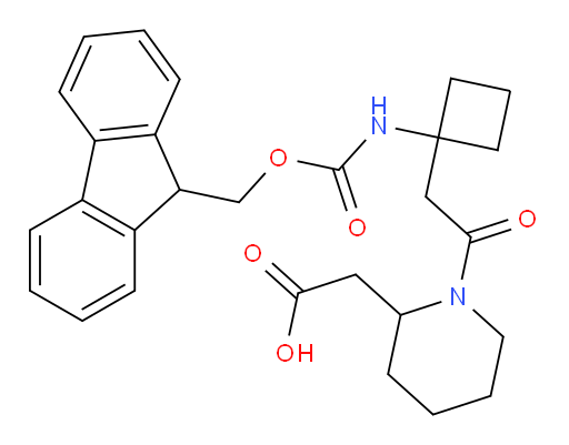 2-(1-{2-[1-({[(9H-fluoren-9-yl)methoxy]carbonyl}amino)cyclobutyl]acetyl}piperidin-2-yl)acetic acid
