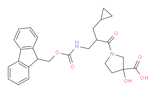 1-[2-(cyclopropylmethyl)-3-({[(9H-fluoren-9-yl)methoxy]carbonyl}amino)propanoyl]-3-hydroxypyrrolidine-3-carboxylic acid