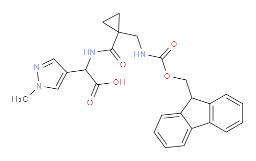 2-({1-[({[(9H-fluoren-9-yl)methoxy]carbonyl}amino)methyl]cyclopropyl}formamido)-2-(1-methyl-1H-pyrazol-4-yl)acetic acid