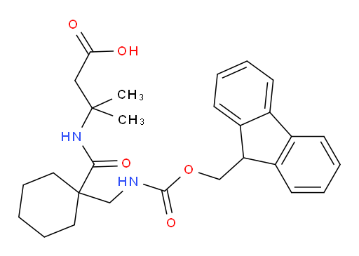 3-({1-[({[(9H-fluoren-9-yl)methoxy]carbonyl}amino)methyl]cyclohexyl}formamido)-3-methylbutanoic acid
