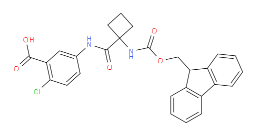 2-chloro-5-[1-({[(9H-fluoren-9-yl)methoxy]carbonyl}amino)cyclobutaneamido]benzoic acid