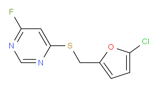 4-{[(5-chlorofuran-2-yl)methyl]sulfanyl}-6-fluoropyrimidine