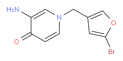 3-amino-1-[(5-bromofuran-3-yl)methyl]-1,4-dihydropyridin-4-one