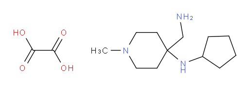 4-(aminomethyl)-N-cyclopentyl-1-methylpiperidin-4-amine, oxalic acid
