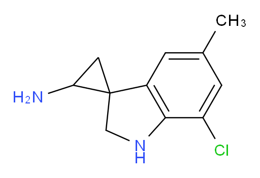 7'-chloro-5'-methyl-1',2'-dihydrospiro[cyclopropane-1,3'-indole]-2-amine