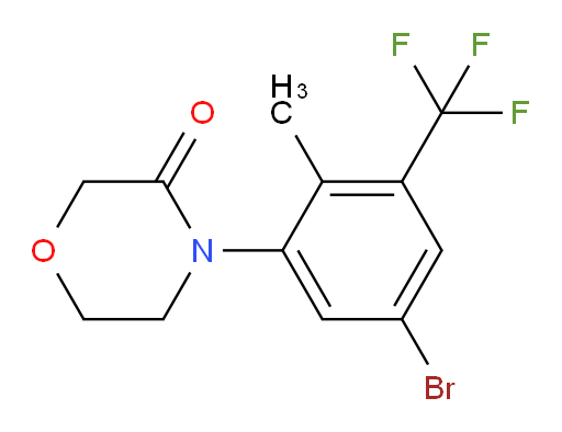 4-[5-bromo-2-methyl-3-(trifluoromethyl)phenyl]morpholin-3-one