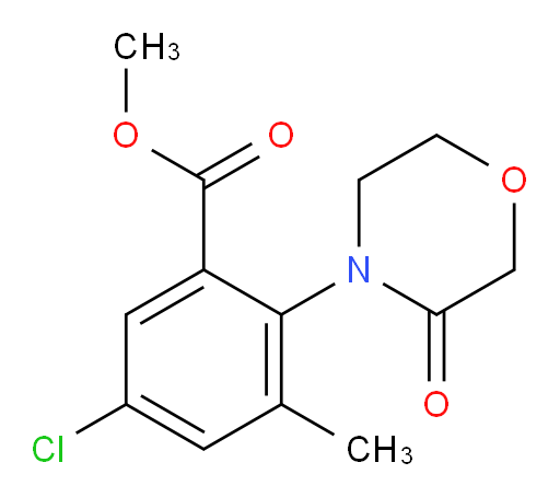 methyl 5-chloro-3-methyl-2-(3-oxomorpholin-4-yl)benzoate