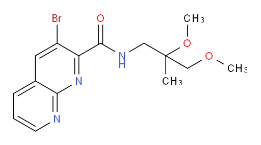 3-bromo-N-(2,3-dimethoxy-2-methylpropyl)-1,8-naphthyridine-2-carboxamide