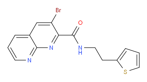 3-bromo-N-(2-(thiophen-2-yl)ethyl)-1,8-naphthyridine-2-carboxamide