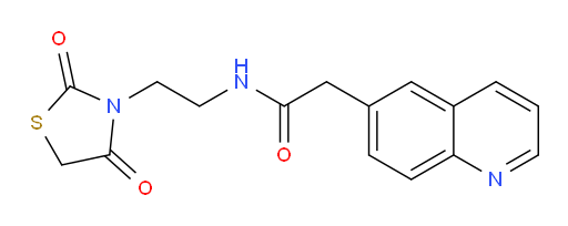 N-(2-(2,4-dioxothiazolidin-3-yl)ethyl)-2-(quinolin-6-yl)acetamide