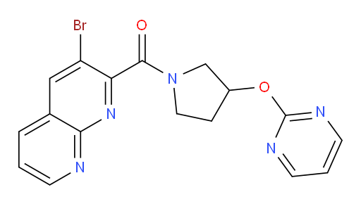 (3-bromo-1,8-naphthyridin-2-yl)(3-(pyrimidin-2-yloxy)pyrrolidin-1-yl)methanone