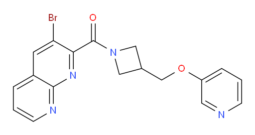 (3-bromo-1,8-naphthyridin-2-yl)(3-((pyridin-3-yloxy)methyl)azetidin-1-yl)methanone
