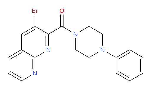(3-bromo-1,8-naphthyridin-2-yl)(4-phenylpiperazin-1-yl)methanone