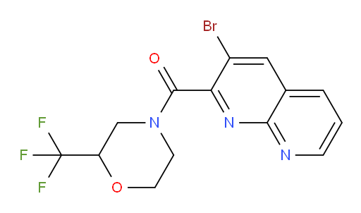(3-bromo-1,8-naphthyridin-2-yl)(2-(trifluoromethyl)morpholino)methanone