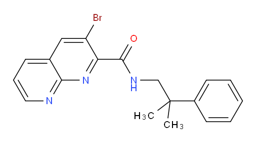 3-bromo-N-(2-methyl-2-phenylpropyl)-1,8-naphthyridine-2-carboxamide