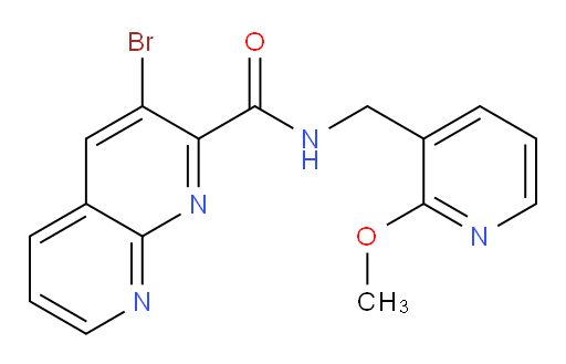 3-bromo-N-((2-methoxypyridin-3-yl)methyl)-1,8-naphthyridine-2-carboxamide