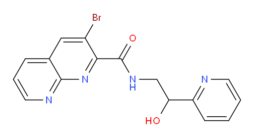 3-bromo-N-(2-hydroxy-2-(pyridin-2-yl)ethyl)-1,8-naphthyridine-2-carboxamide