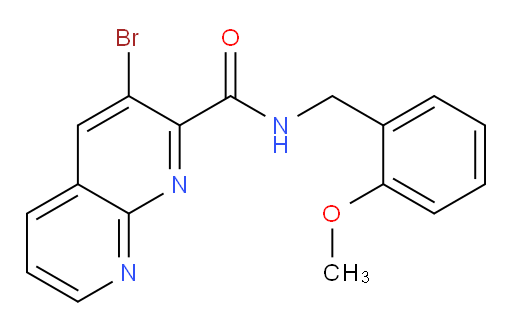 3-bromo-N-(2-methoxybenzyl)-1,8-naphthyridine-2-carboxamide