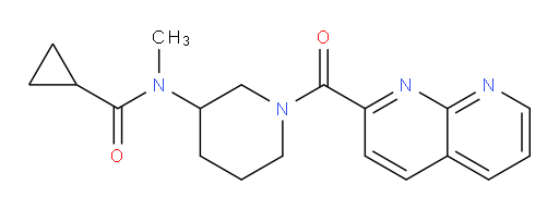 N-(1-(1,8-naphthyridine-2-carbonyl)piperidin-3-yl)-N-methylcyclopropanecarboxamide
