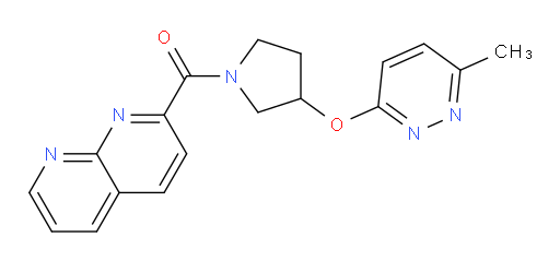 (3-((6-methylpyridazin-3-yl)oxy)pyrrolidin-1-yl)(1,8-naphthyridin-2-yl)methanone