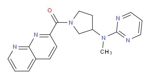 (3-(methyl(pyrimidin-2-yl)amino)pyrrolidin-1-yl)(1,8-naphthyridin-2-yl)methanone