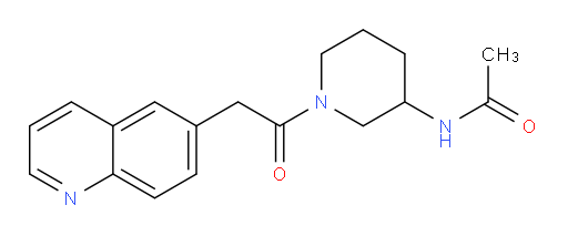 N-(1-(2-(quinolin-6-yl)acetyl)piperidin-3-yl)acetamide