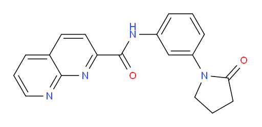 N-(3-(2-oxopyrrolidin-1-yl)phenyl)-1,8-naphthyridine-2-carboxamide