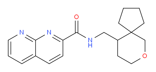 N-(7-oxaspiro[4.5]decan-10-ylmethyl)-1,8-naphthyridine-2-carboxamide