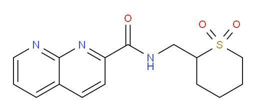 N-((1,1-dioxidotetrahydro-2H-thiopyran-2-yl)methyl)-1,8-naphthyridine-2-carboxamide