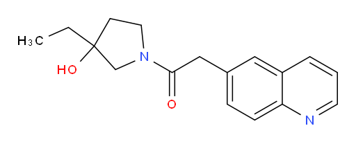 1-(3-ethyl-3-hydroxypyrrolidin-1-yl)-2-(quinolin-6-yl)ethanone