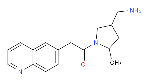 1-(4-(aminomethyl)-2-methylpyrrolidin-1-yl)-2-(quinolin-6-yl)ethanone