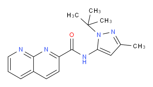 N-(1-(tert-butyl)-3-methyl-1H-pyrazol-5-yl)-1,8-naphthyridine-2-carboxamide