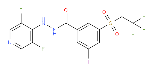 N'-(3,5-difluoropyridin-4-yl)-3-iodo-5-((2,2,2-trifluoroethyl)sulfonyl)benzohydrazide