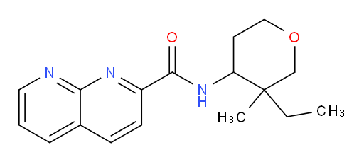 N-(3-ethyl-3-methyltetrahydro-2H-pyran-4-yl)-1,8-naphthyridine-2-carboxamide