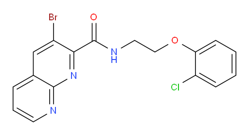3-bromo-N-(2-(2-chlorophenoxy)ethyl)-1,8-naphthyridine-2-carboxamide