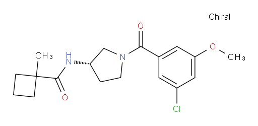 (S)-N-(1-(3-chloro-5-methoxybenzoyl)pyrrolidin-3-yl)-1-methylcyclobutanecarboxamide