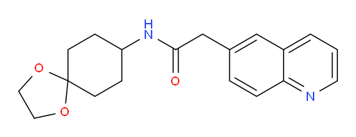 2-(quinolin-6-yl)-N-(1,4-dioxaspiro[4.5]decan-8-yl)acetamide