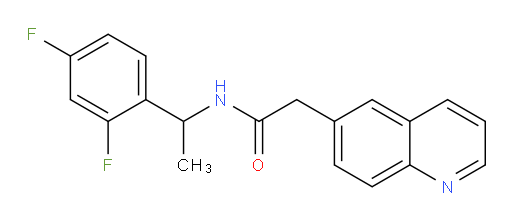 N-(1-(2,4-difluorophenyl)ethyl)-2-(quinolin-6-yl)acetamide
