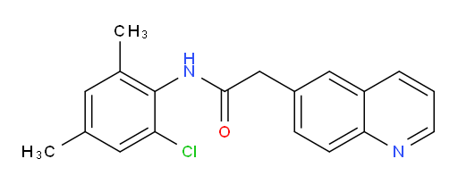 N-(2-chloro-4,6-dimethylphenyl)-2-(quinolin-6-yl)acetamide