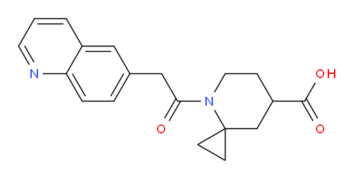 4-(2-(quinolin-6-yl)acetyl)-4-azaspiro[2.5]octane-7-carboxylic acid