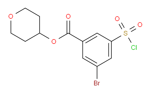 tetrahydro-2H-pyran-4-yl 3-bromo-5-(chlorosulfonyl)benzoate
