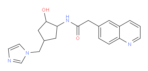 N-(4-((1H-imidazol-1-yl)methyl)-2-hydroxycyclopentyl)-2-(quinolin-6-yl)acetamide