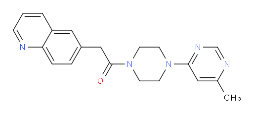 1-(4-(6-methylpyrimidin-4-yl)piperazin-1-yl)-2-(quinolin-6-yl)ethanone