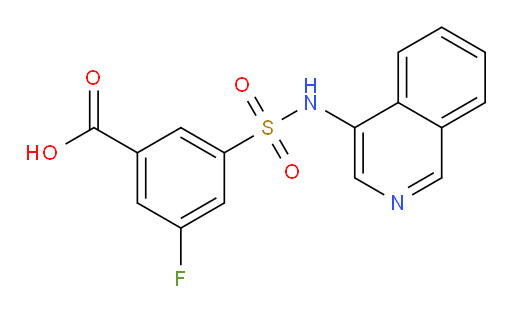 3-fluoro-5-(N-(isoquinolin-4-yl)sulfamoyl)benzoic acid