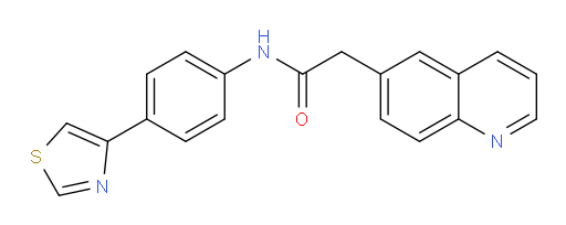 2-(quinolin-6-yl)-N-(4-(thiazol-4-yl)phenyl)acetamide